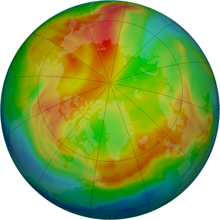 Arctic ozone map for 23 January 2009
